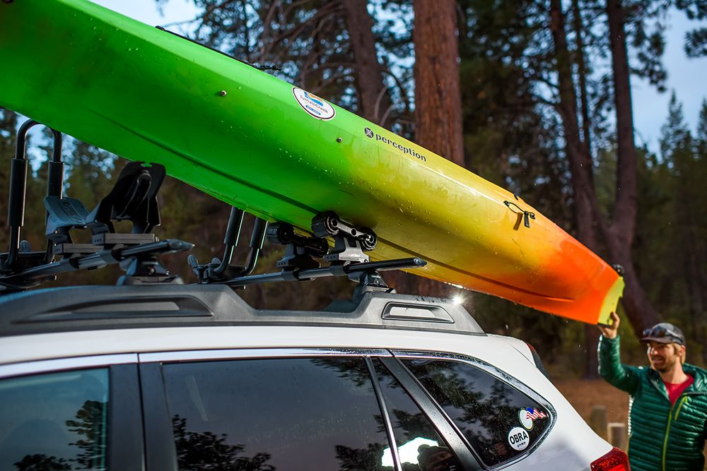 Loading a kayak on a car