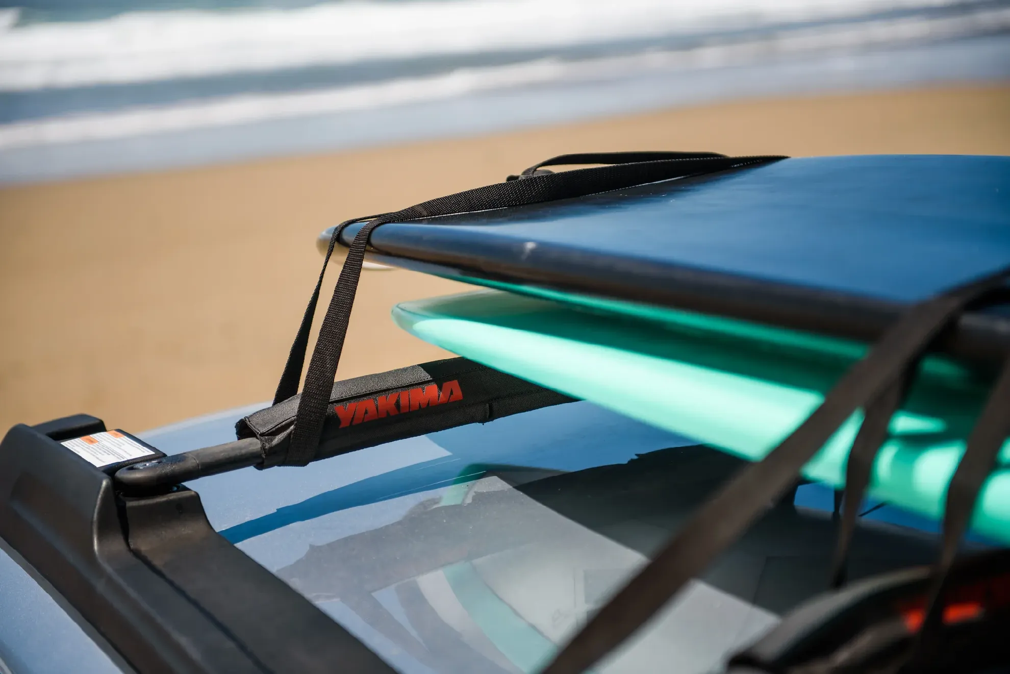 surfboards on a roof rack